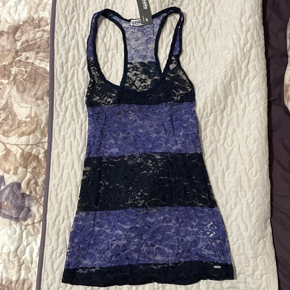 Garage Tops - Racerback Lace Tank - NWT